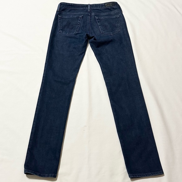 AG Adriano Goldschmied The Stilt Cigarette Leg Dark Stretch Denim Jeans - 25R - Picture 11 of 16